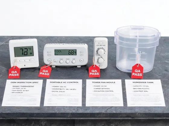 Smart thermostat and portable climate appliance set